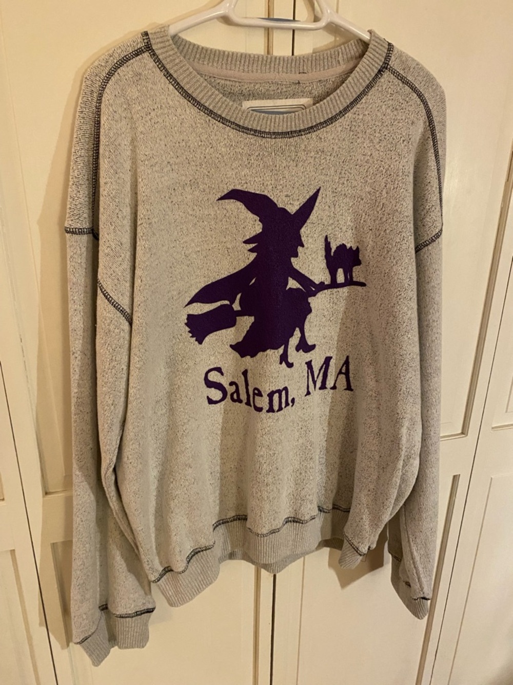 Bay State Apparel Pullover Sweatshirt (Gray, Witch, Salem Massachusetts)